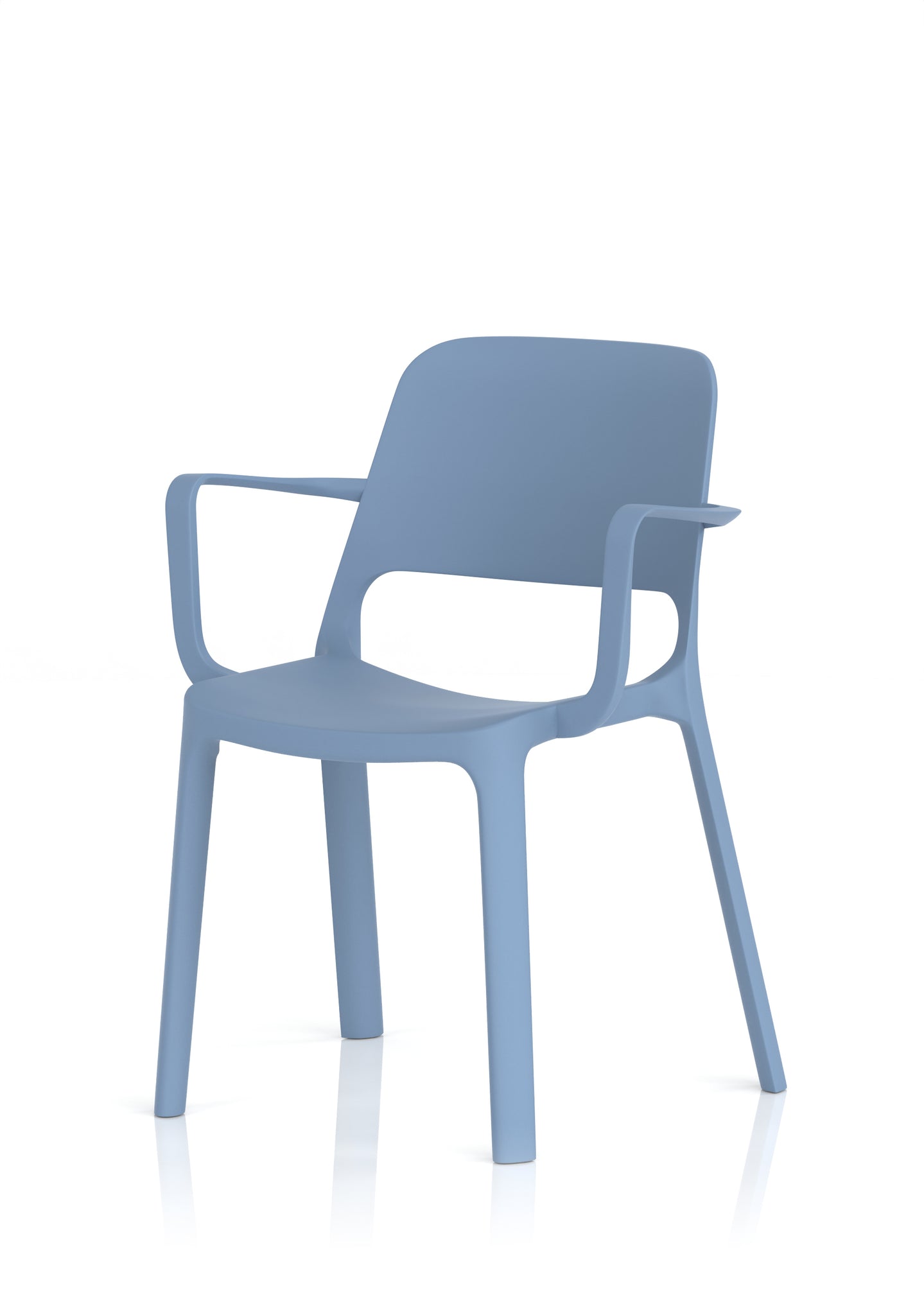 Nest Loop Stacking Cafe & Bistro Chair – Polypropylene, White/Grey/Blue, With or Without Arms, No Assembly, 5 Year Warranty – Modern Space-Saving Office Dining Seating