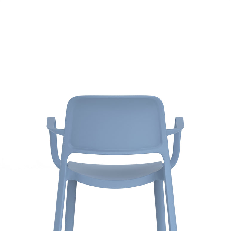 Nest Loop Stacking Cafe & Bistro Chair – Polypropylene, White/Grey/Blue, With or Without Arms, No Assembly, 5 Year Warranty – Modern Space-Saving Office Dining Seating