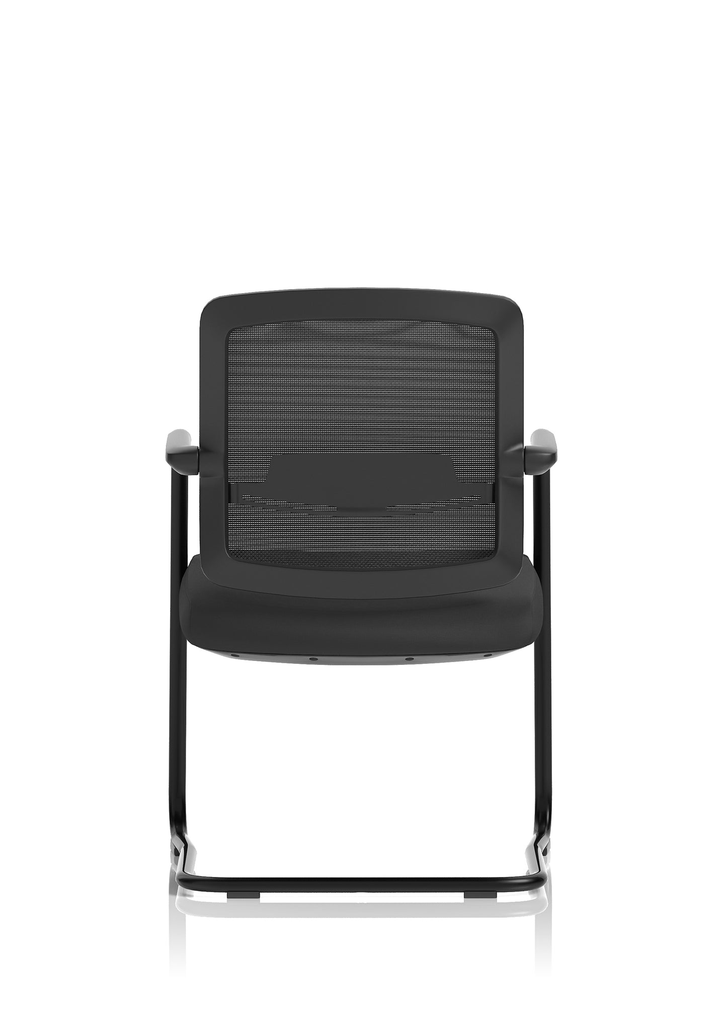 Flint Mesh Back Cantilever Chair – Black, Steel Frame, Self-Assembly, 5 Year Mechanical & 2 Year Fabric/Foam Warranty – Modern Office Visitor Chair
