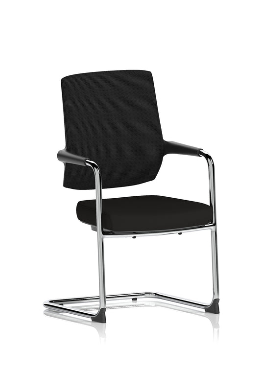Vero Airmesh Back Cantilever Office Chair, Black, Ergonomic Mesh Back, Steel Frame, Self-Assembly Required, 5 Year Warranty
