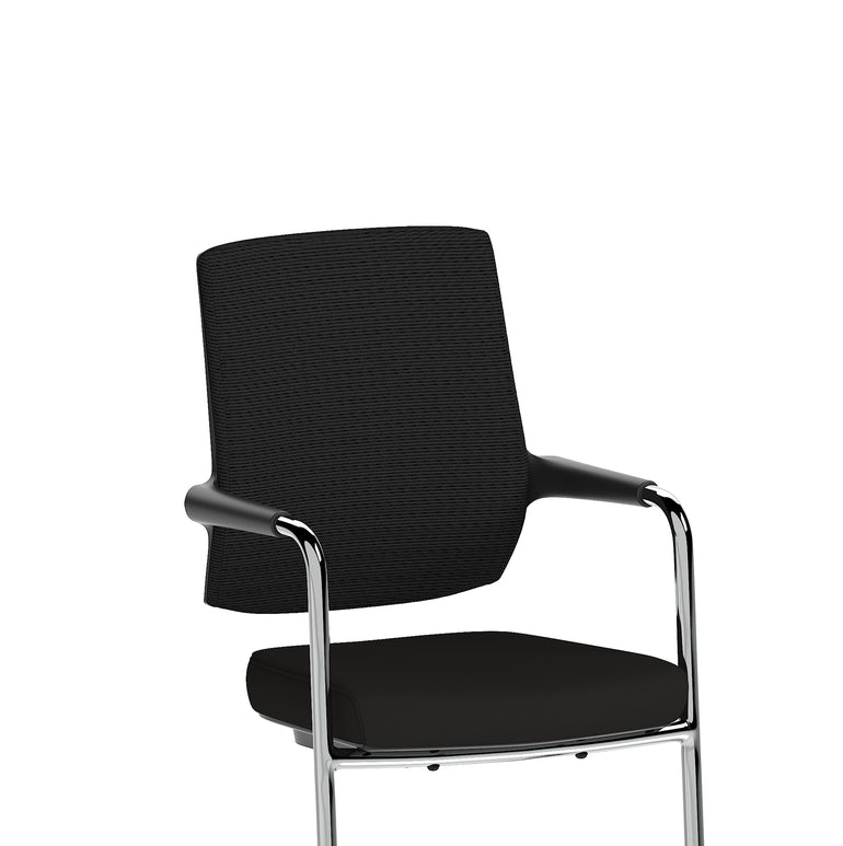 Vero Airmesh Back Cantilever Office Chair, Black, Ergonomic Mesh Back, Steel Frame, Self-Assembly Required, 5 Year Warranty