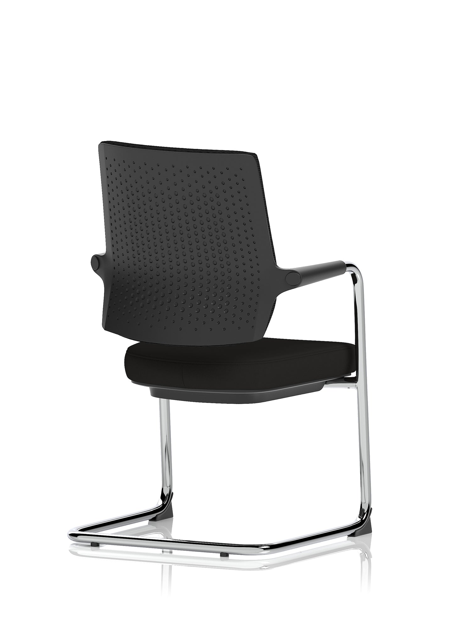 Vero Airmesh Back Cantilever Office Chair, Black, Ergonomic Mesh Back, Steel Frame, Self-Assembly Required, 5 Year Warranty