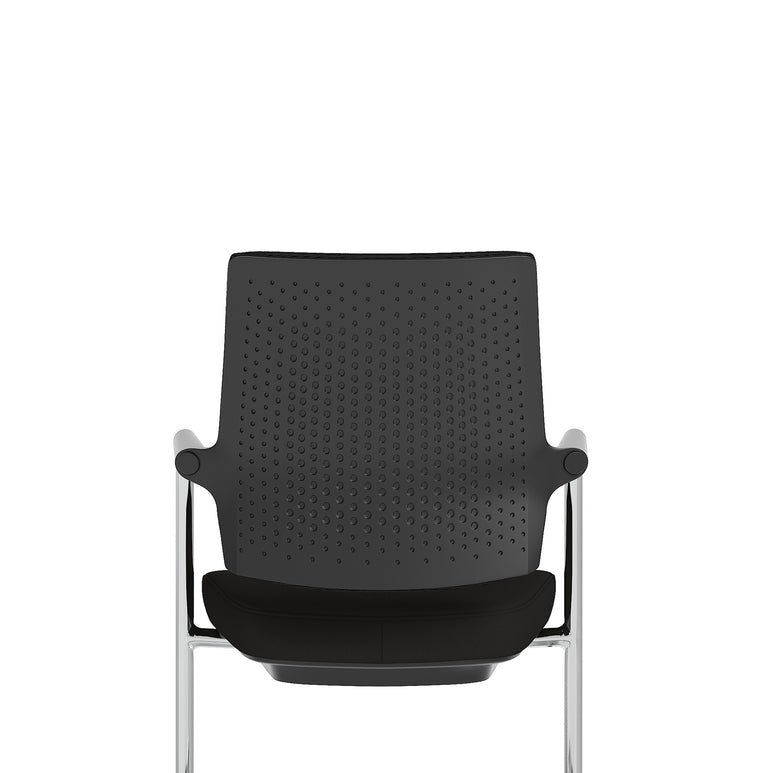 Vero Airmesh Back Cantilever Office Chair, Black, Ergonomic Mesh Back, Steel Frame, Self-Assembly Required, 5 Year Warranty