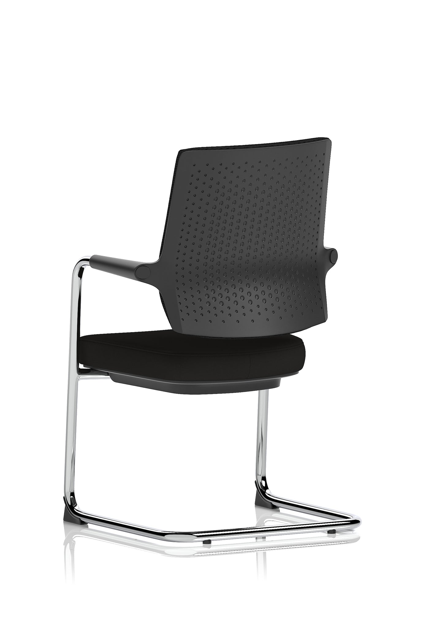 Vero Airmesh Back Cantilever Office Chair, Black, Ergonomic Mesh Back, Steel Frame, Self-Assembly Required, 5 Year Warranty
