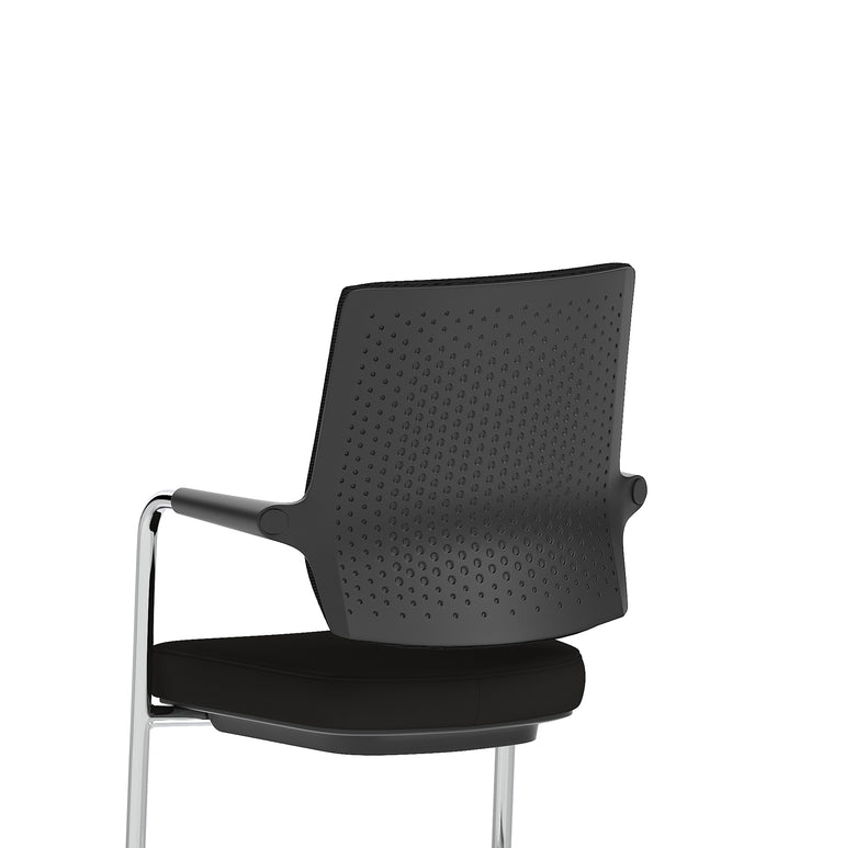 Vero Airmesh Back Cantilever Office Chair, Black, Ergonomic Mesh Back, Steel Frame, Self-Assembly Required, 5 Year Warranty