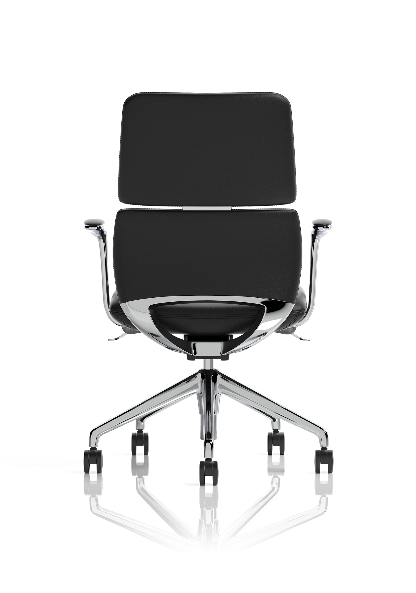 Mode Executive Chair Black Bonded Leather – Aluminium Frame, Self-Assembly, Up to 5 Year Warranty – Comfortable Office Desk Chair for Home or Workplace