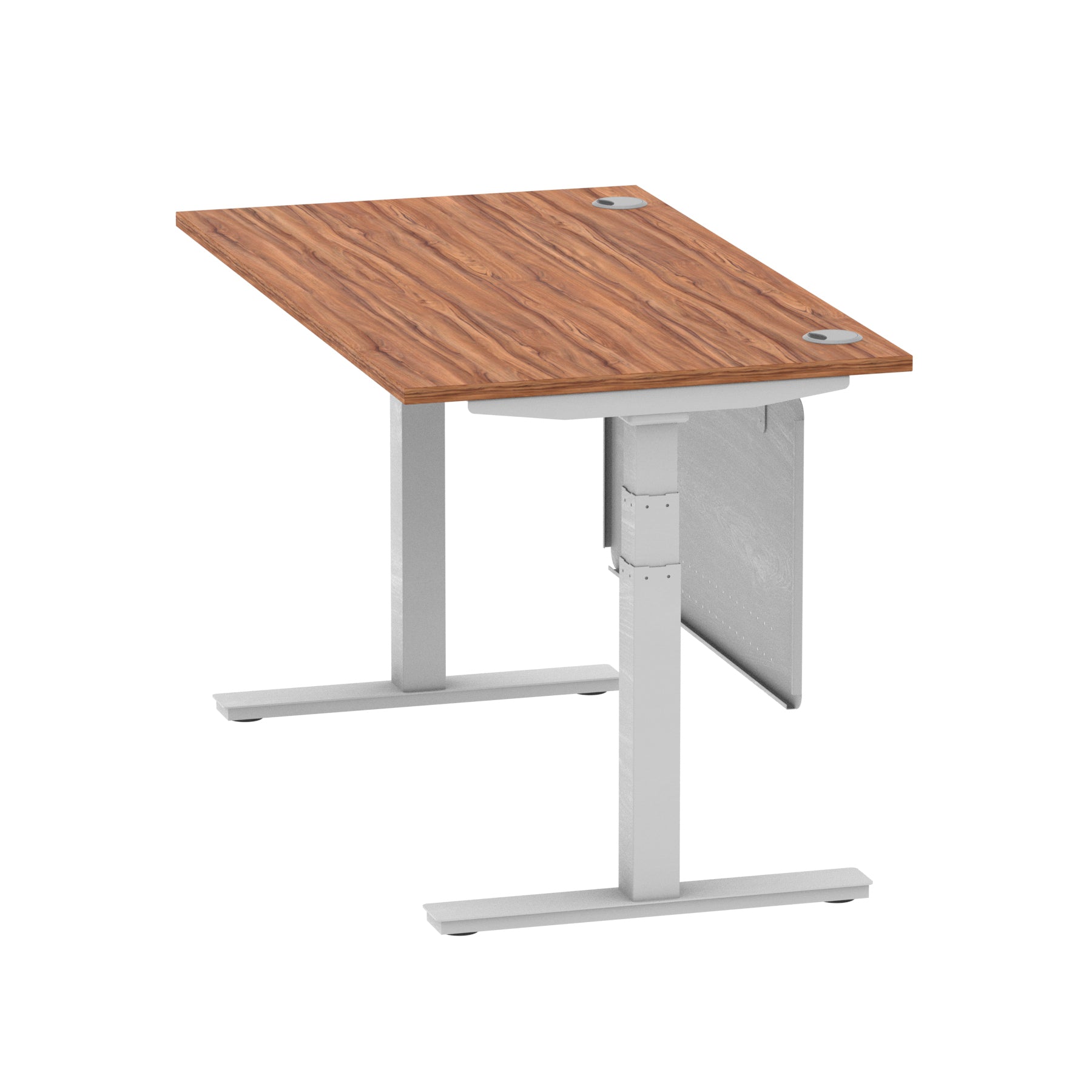 Air Height Adjustable Desk with Cable Ports & Steel Modesty Panel, 1200–1800mm, Multiple Top & Frame Colours, Durable MFC, Self Assembly, 10yr Warranty