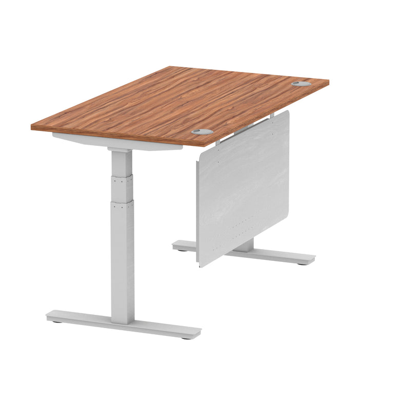 Air Height Adjustable Desk with Cable Ports & Steel Modesty Panel, 1200–1800mm, Multiple Top & Frame Colours, Durable MFC, Self Assembly, 10yr Warranty