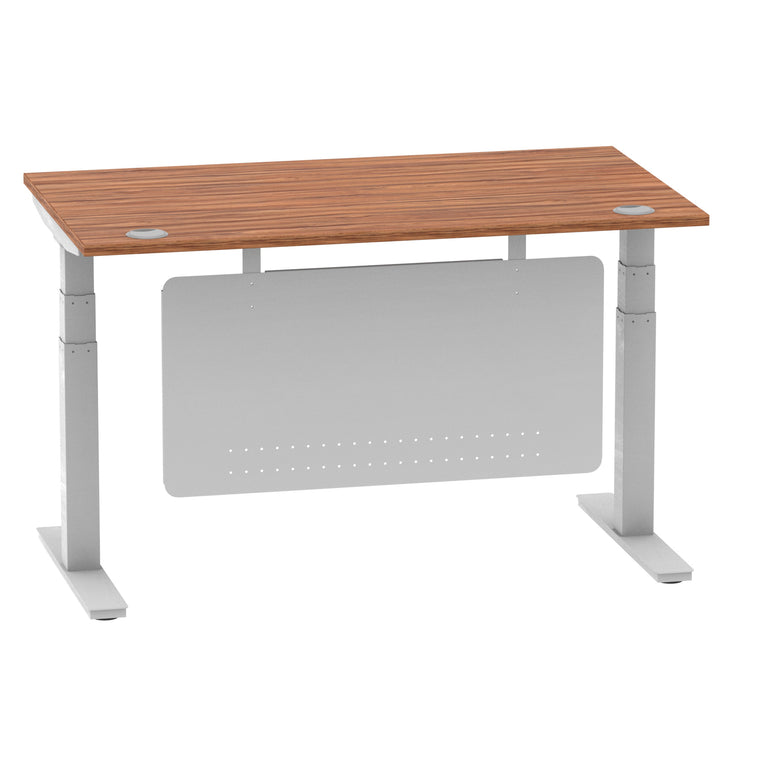 Air Height Adjustable Desk with Cable Ports & Steel Modesty Panel, 1200–1800mm, Multiple Top & Frame Colours, Durable MFC, Self Assembly, 10yr Warranty