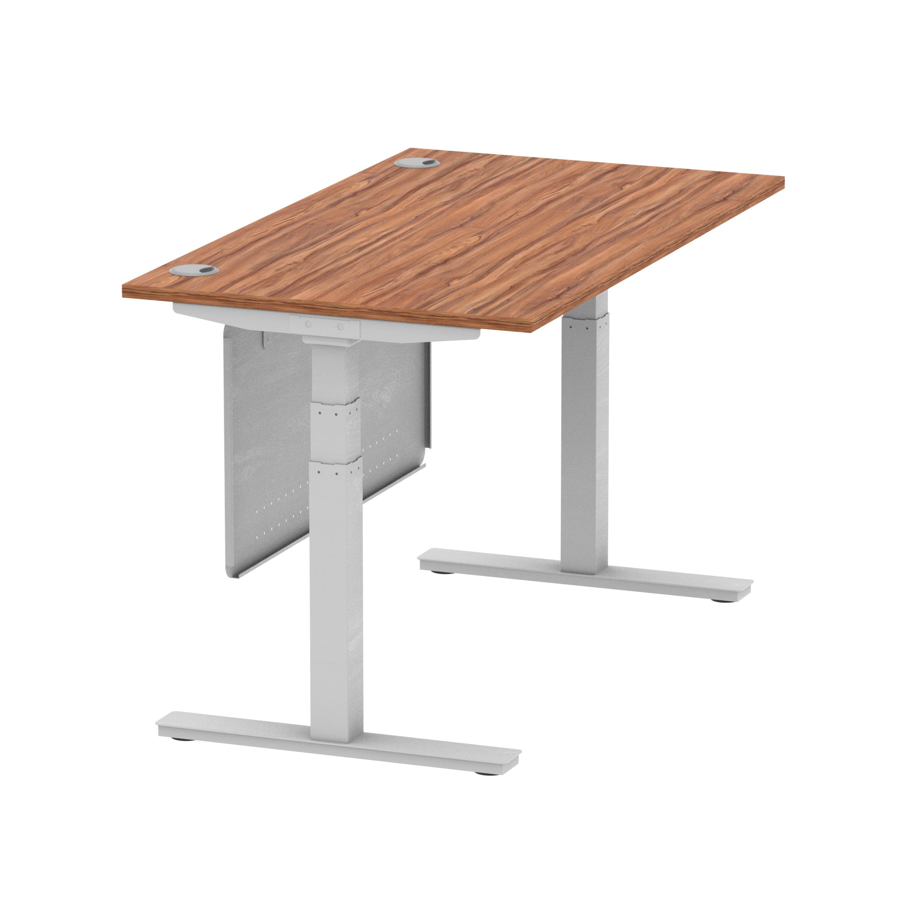 Air Height Adjustable Desk with Cable Ports & Steel Modesty Panel, 1200–1800mm, Multiple Top & Frame Colours, Durable MFC, Self Assembly, 10yr Warranty