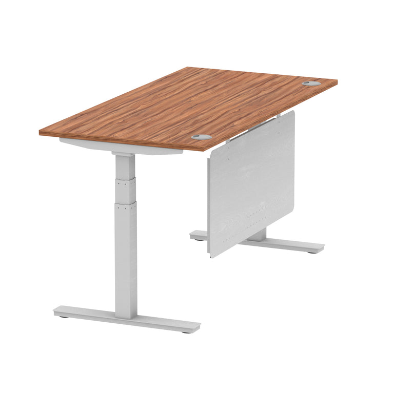 Air Height Adjustable Desk with Cable Ports & Steel Modesty Panel, 1200–1800mm, Multiple Top & Frame Colours, Durable MFC, Self Assembly, 10yr Warranty