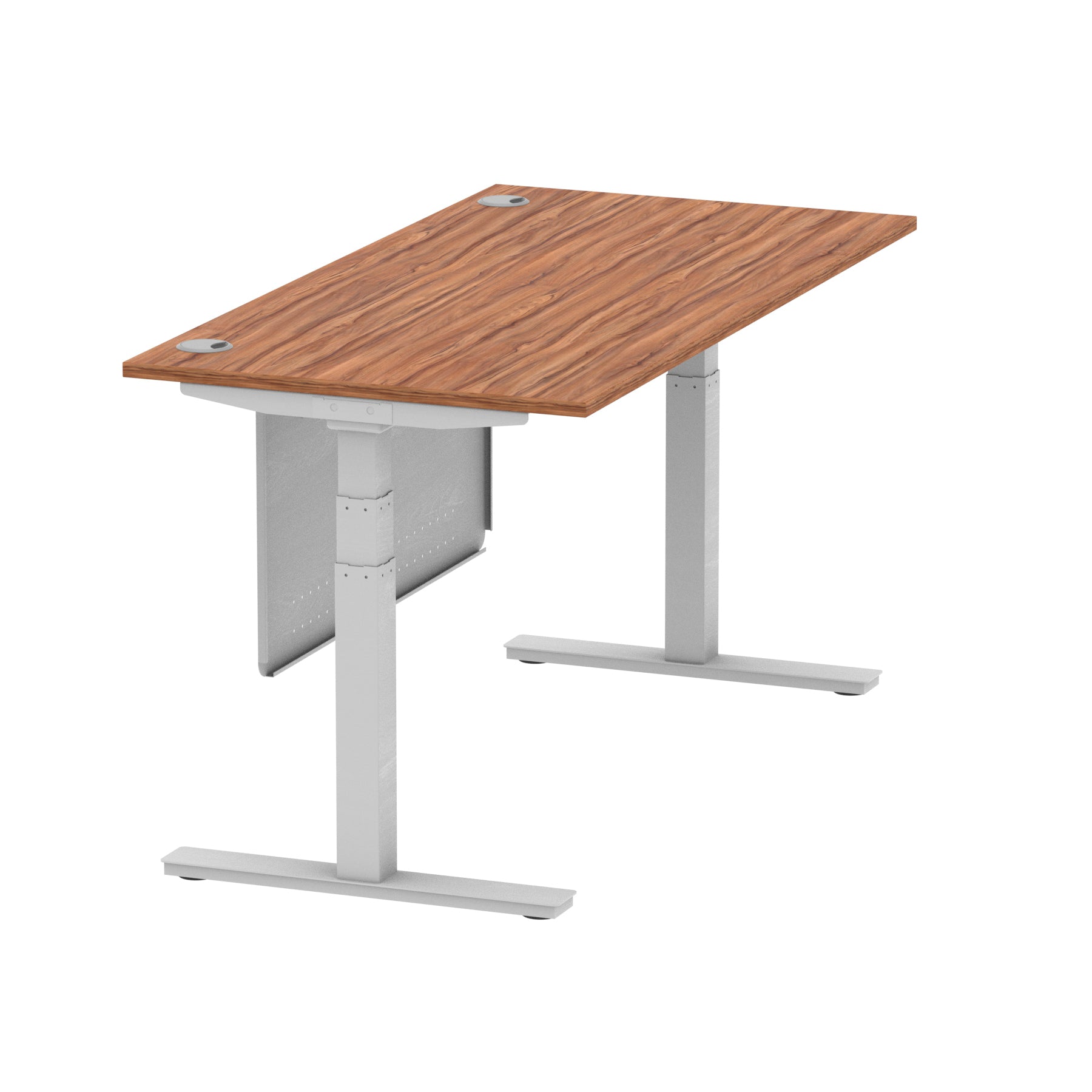 Air Height Adjustable Desk with Cable Ports & Steel Modesty Panel, 1200–1800mm, Multiple Top & Frame Colours, Durable MFC, Self Assembly, 10yr Warranty