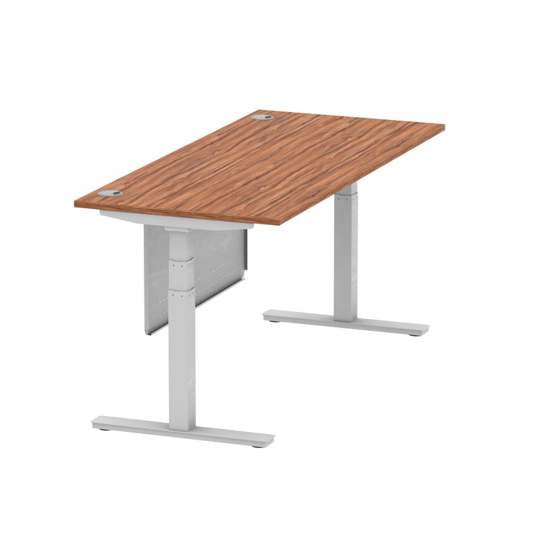 Air Height Adjustable Desk with Cable Ports & Steel Modesty Panel, 1200–1800mm, Multiple Top & Frame Colours, Durable MFC, Self Assembly, 10yr Warranty
