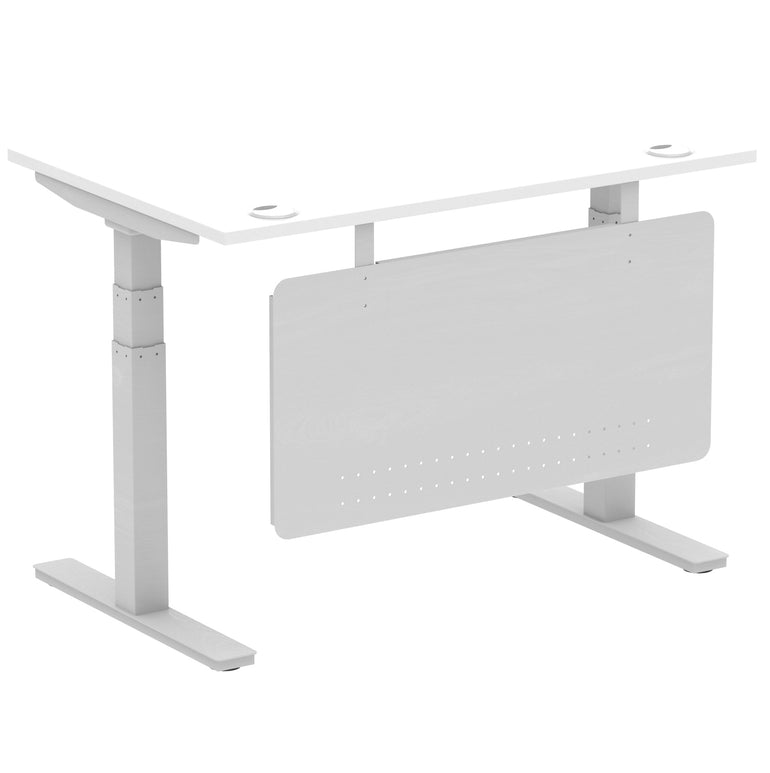 Air Height Adjustable Desk with Cable Ports & Steel Modesty Panel, 1200–1800mm, Multiple Top & Frame Colours, Durable MFC, Self Assembly, 10yr Warranty