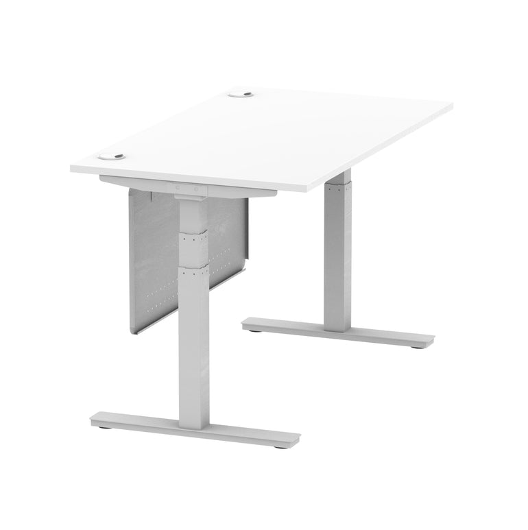 Air Height Adjustable Desk with Cable Ports & Steel Modesty Panel, 1200–1800mm, Multiple Top & Frame Colours, Durable MFC, Self Assembly, 10yr Warranty