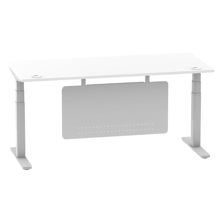 Air Height Adjustable Desk with Cable Ports & Steel Modesty Panel, 1200–1800mm, Multiple Top & Frame Colours, Durable MFC, Self Assembly, 10yr Warranty