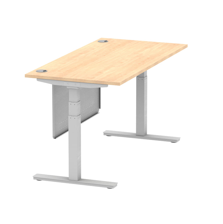 Air Height Adjustable Desk with Cable Ports & Steel Modesty Panel, 1200–1800mm, Multiple Top & Frame Colours, Durable MFC, Self Assembly, 10yr Warranty
