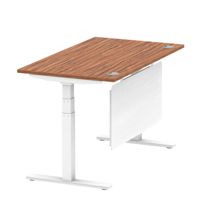 Air Height Adjustable Desk with Cable Ports & Steel Modesty Panel, 1200–1800mm, Multiple Top & Frame Colours, Durable MFC, Self Assembly, 10yr Warranty