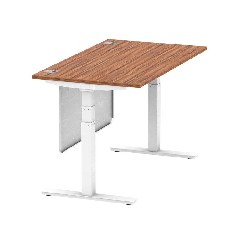 Air Height Adjustable Desk with Cable Ports & Steel Modesty Panel, 1200–1800mm, Multiple Top & Frame Colours, Durable MFC, Self Assembly, 10yr Warranty