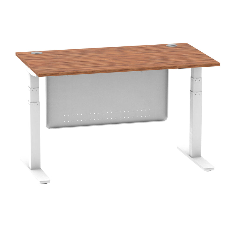 Air Height Adjustable Desk with Cable Ports & Steel Modesty Panel, 1200–1800mm, Multiple Top & Frame Colours, Durable MFC, Self Assembly, 10yr Warranty