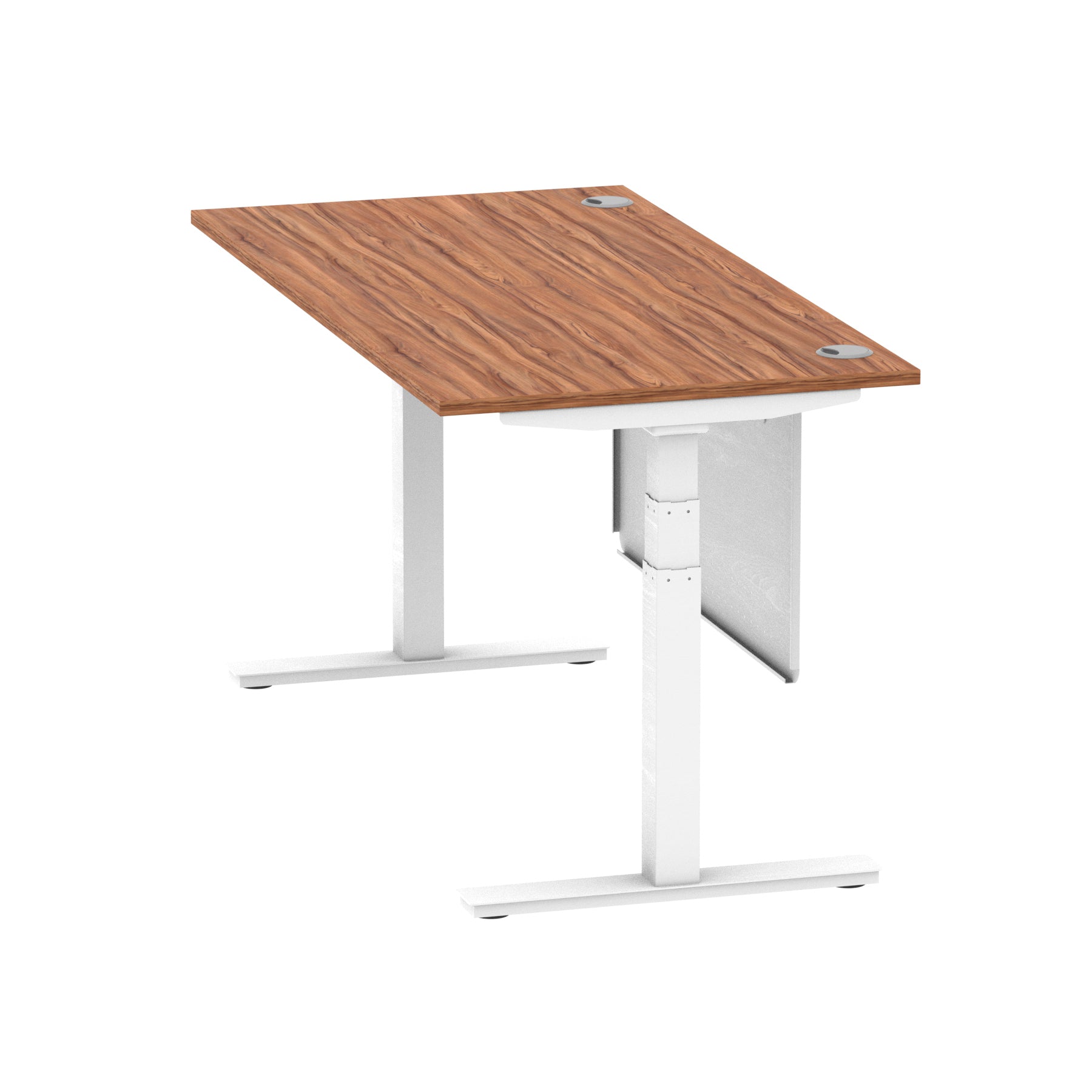 Air Height Adjustable Desk with Cable Ports & Steel Modesty Panel, 1200–1800mm, Multiple Top & Frame Colours, Durable MFC, Self Assembly, 10yr Warranty