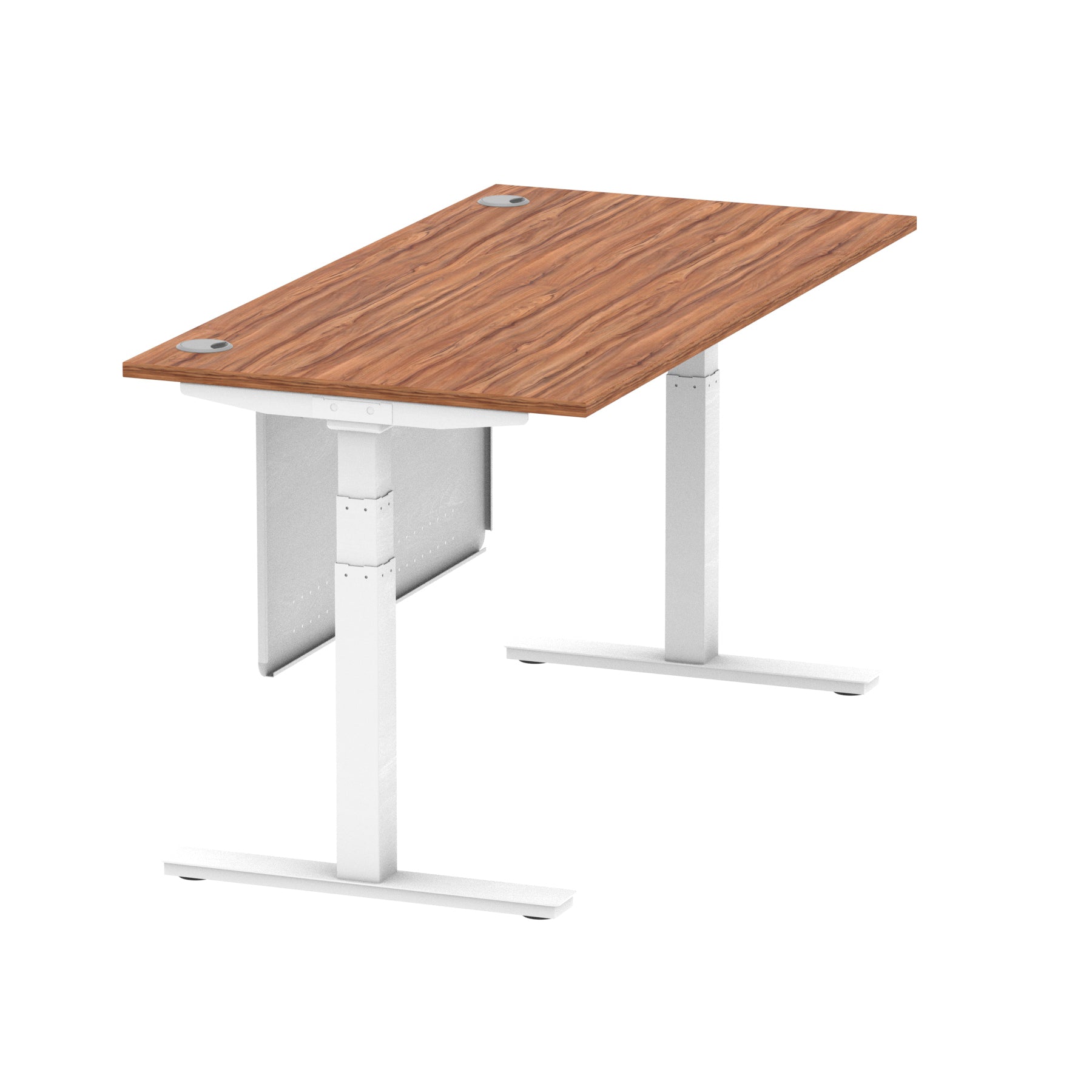 Air Height Adjustable Desk with Cable Ports & Steel Modesty Panel, 1200–1800mm, Multiple Top & Frame Colours, Durable MFC, Self Assembly, 10yr Warranty
