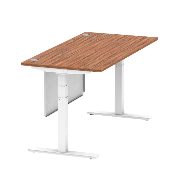 Air Height Adjustable Desk with Cable Ports & Steel Modesty Panel, 1200–1800mm, Multiple Top & Frame Colours, Durable MFC, Self Assembly, 10yr Warranty