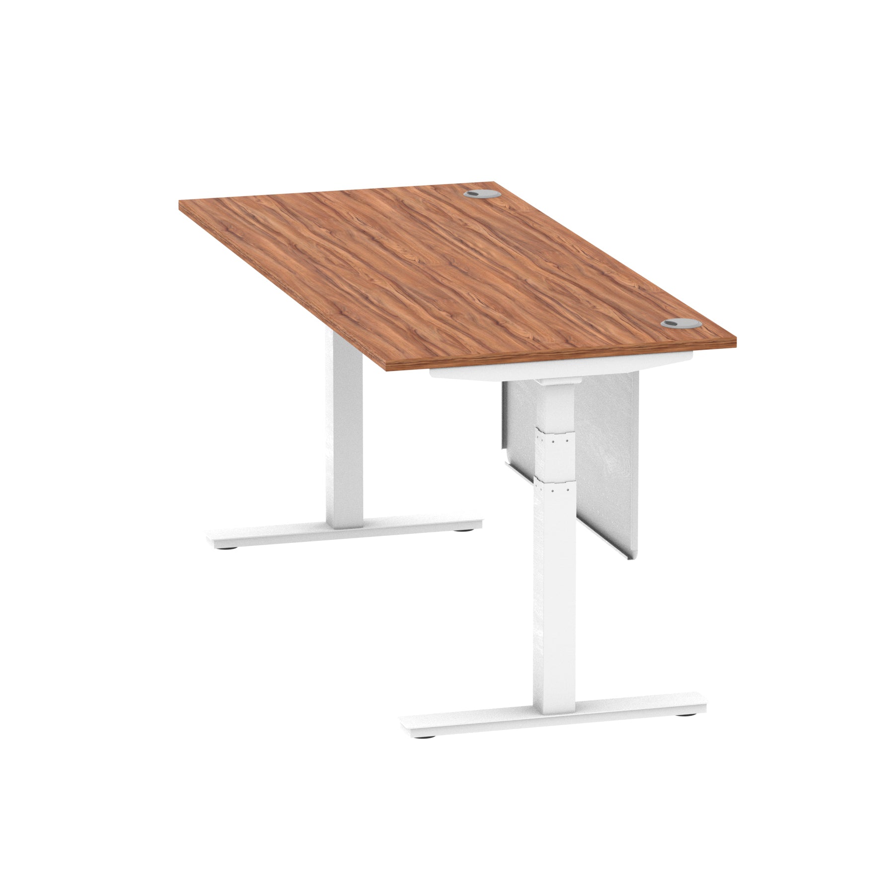 Air Height Adjustable Desk with Cable Ports & Steel Modesty Panel, 1200–1800mm, Multiple Top & Frame Colours, Durable MFC, Self Assembly, 10yr Warranty