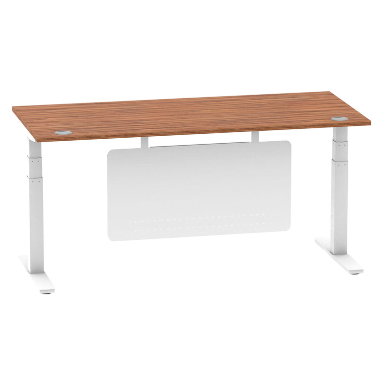 Air Height Adjustable Desk with Cable Ports & Steel Modesty Panel, 1200–1800mm, Multiple Top & Frame Colours, Durable MFC, Self Assembly, 10yr Warranty