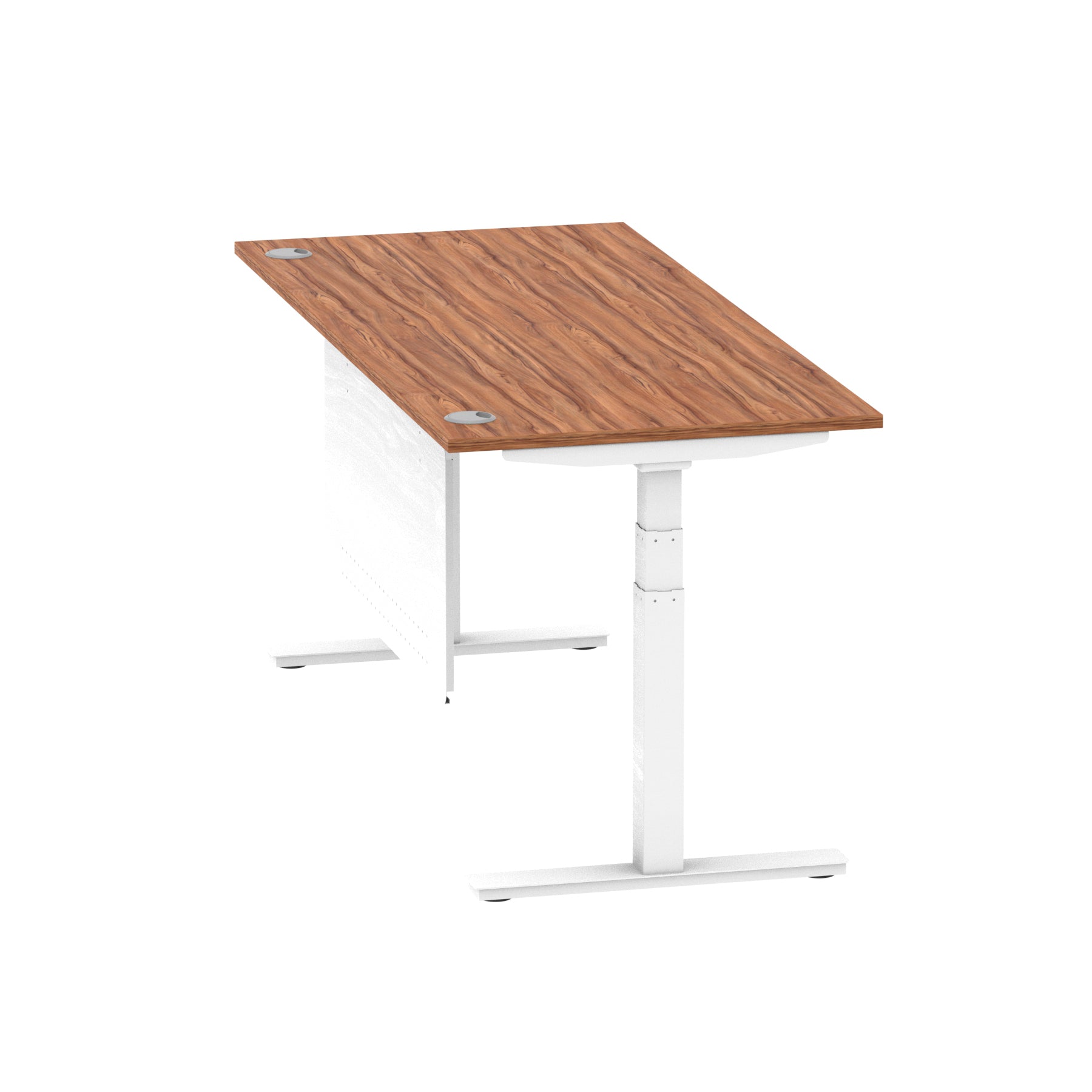 Air Height Adjustable Desk with Cable Ports & Steel Modesty Panel, 1200–1800mm, Multiple Top & Frame Colours, Durable MFC, Self Assembly, 10yr Warranty