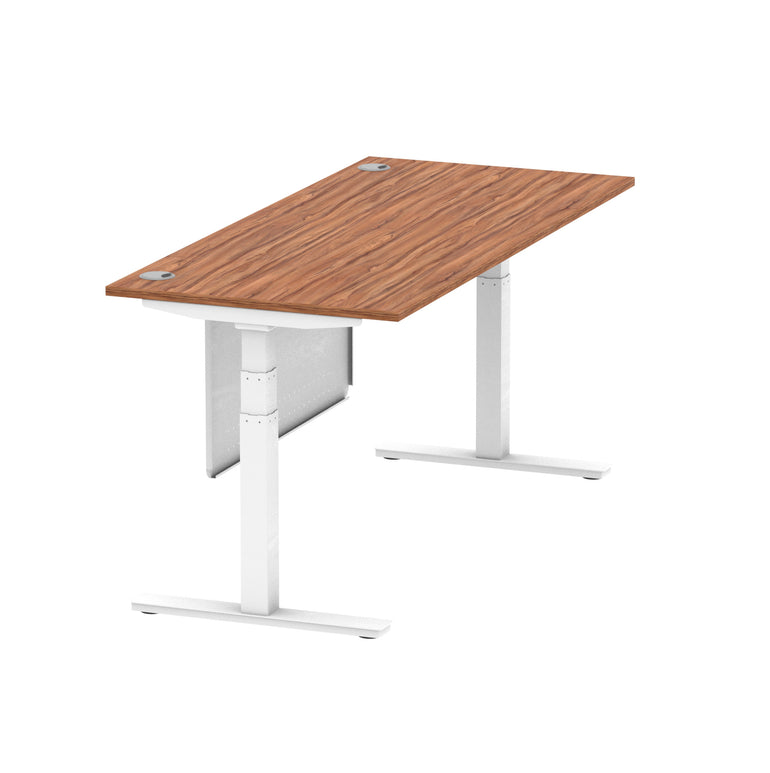Air Height Adjustable Desk with Cable Ports & Steel Modesty Panel, 1200–1800mm, Multiple Top & Frame Colours, Durable MFC, Self Assembly, 10yr Warranty