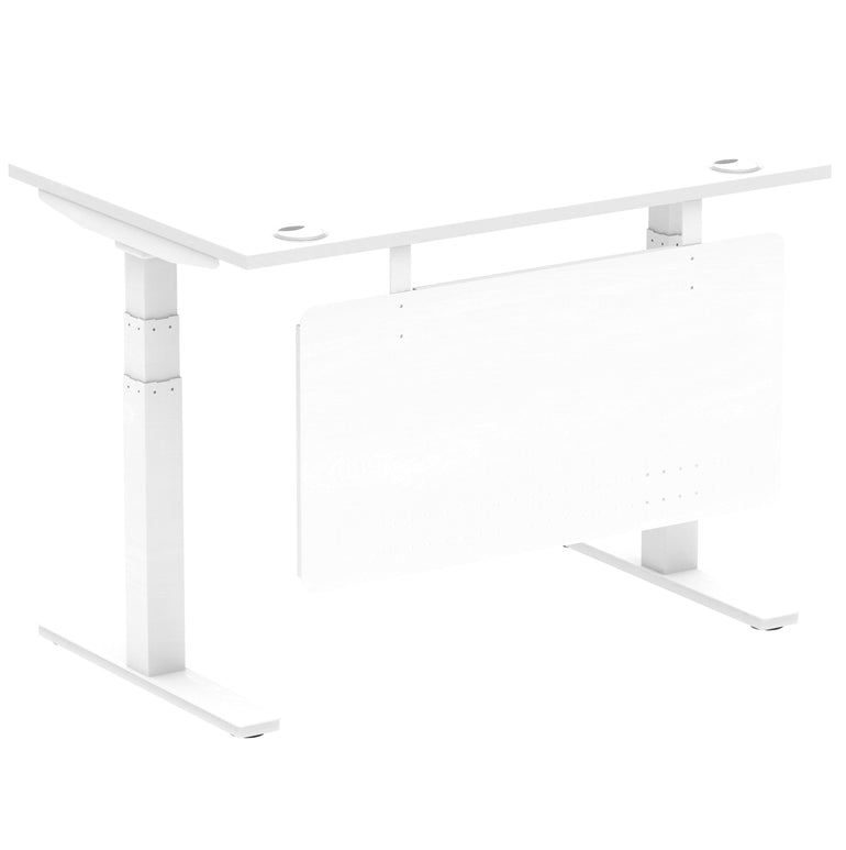Air Height Adjustable Desk with Cable Ports & Steel Modesty Panel, 1200–1800mm, Multiple Top & Frame Colours, Durable MFC, Self Assembly, 10yr Warranty