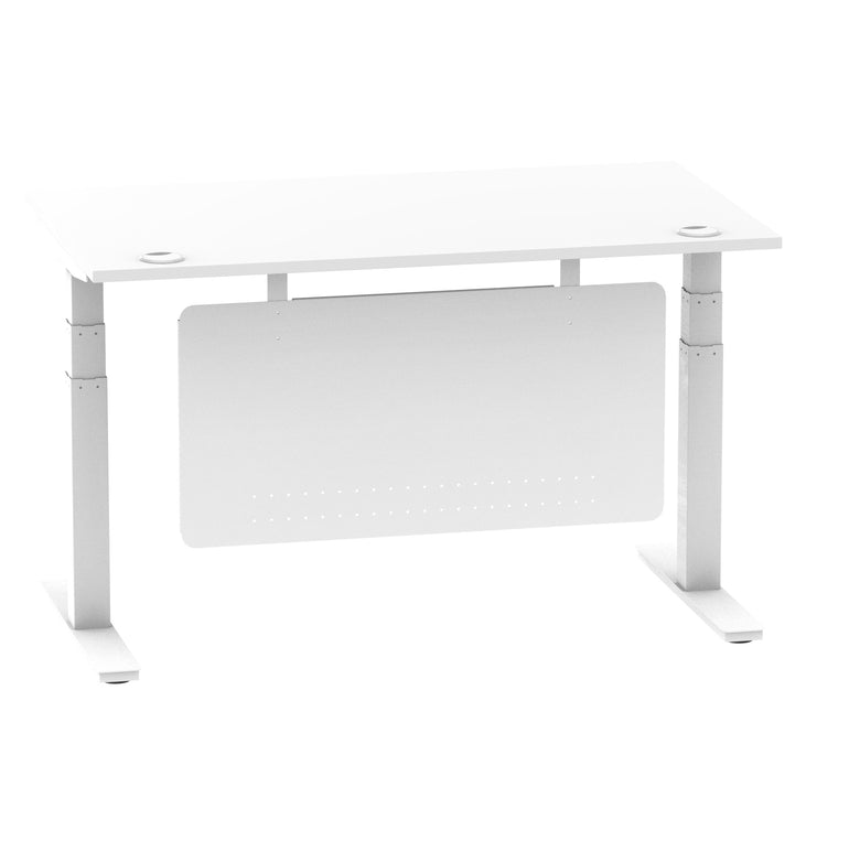 Air Height Adjustable Desk with Cable Ports & Steel Modesty Panel, 1200–1800mm, Multiple Top & Frame Colours, Durable MFC, Self Assembly, 10yr Warranty