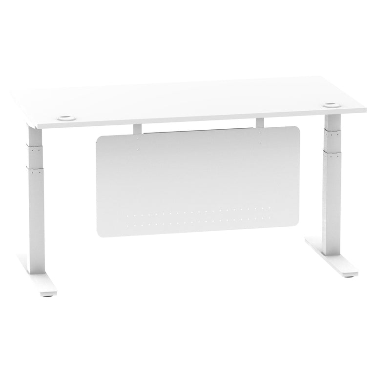 Air Height Adjustable Desk with Cable Ports & Steel Modesty Panel, 1200–1800mm, Multiple Top & Frame Colours, Durable MFC, Self Assembly, 10yr Warranty