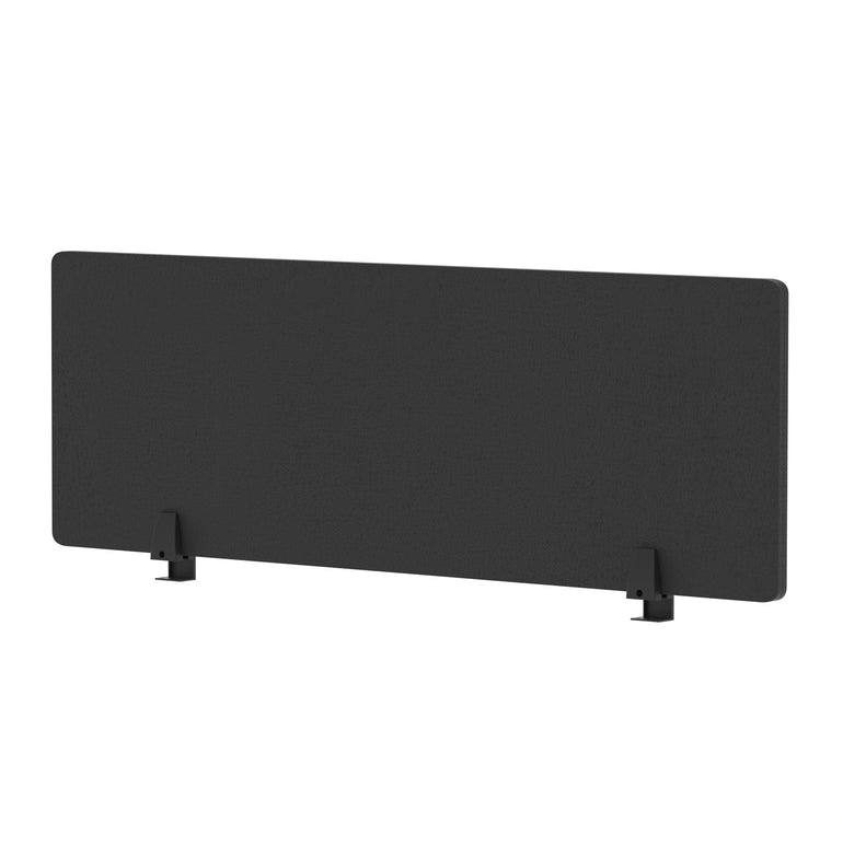 Air Desktop Screen – 400mm High, Widths 1200-1800mm, Black or Grey, Fabric Panel, 10 Year Warranty, Self-Assembly