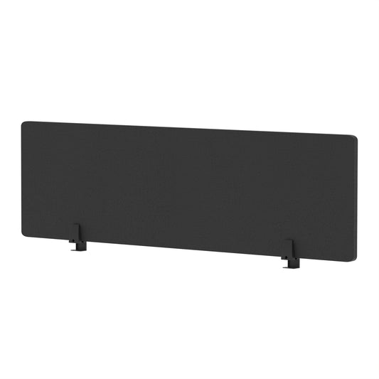 Air Desktop Screen – 400mm High, Widths 1200-1800mm, Black or Grey, Fabric Panel, 10 Year Warranty, Self-Assembly
