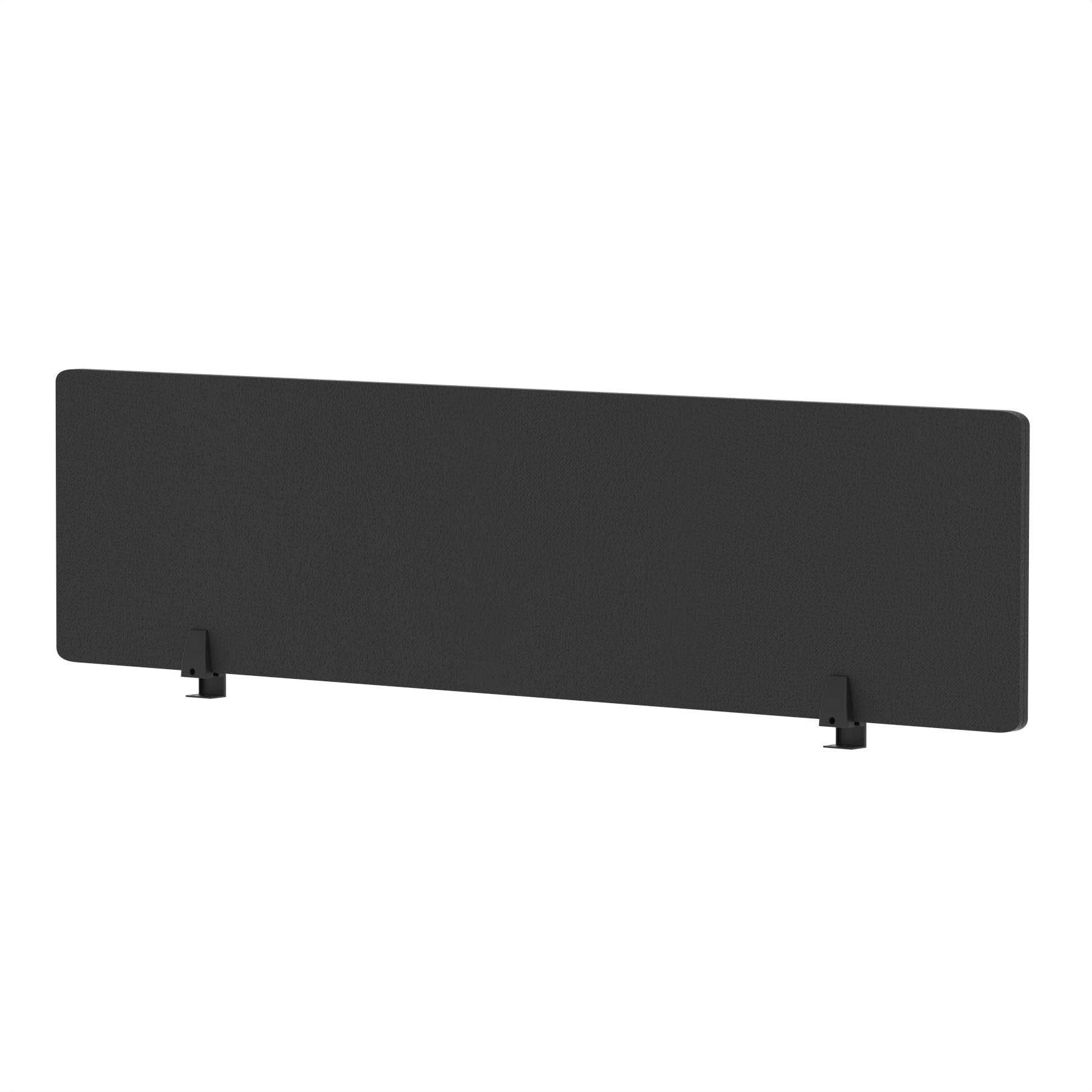 Air Desktop Screen – 400mm High, Widths 1200-1800mm, Black or Grey, Fabric Panel, 10 Year Warranty, Self-Assembly