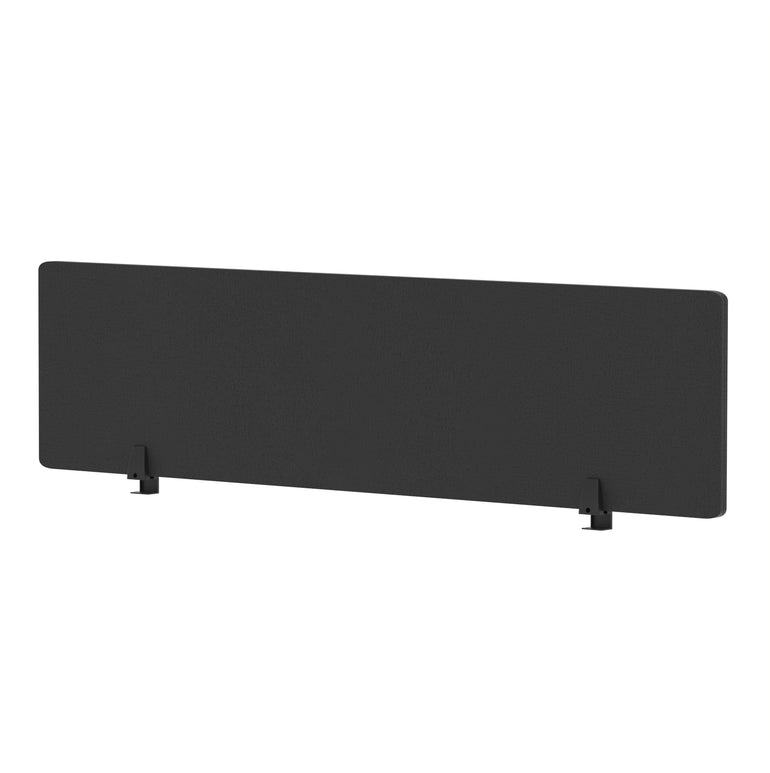 Air Desktop Screen – 400mm High, Widths 1200-1800mm, Black or Grey, Fabric Panel, 10 Year Warranty, Self-Assembly