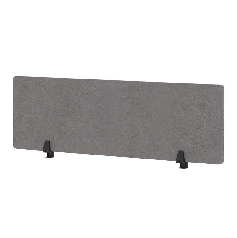 Air Desktop Screen – 400mm High, Widths 1200-1800mm, Black or Grey, Fabric Panel, 10 Year Warranty, Self-Assembly