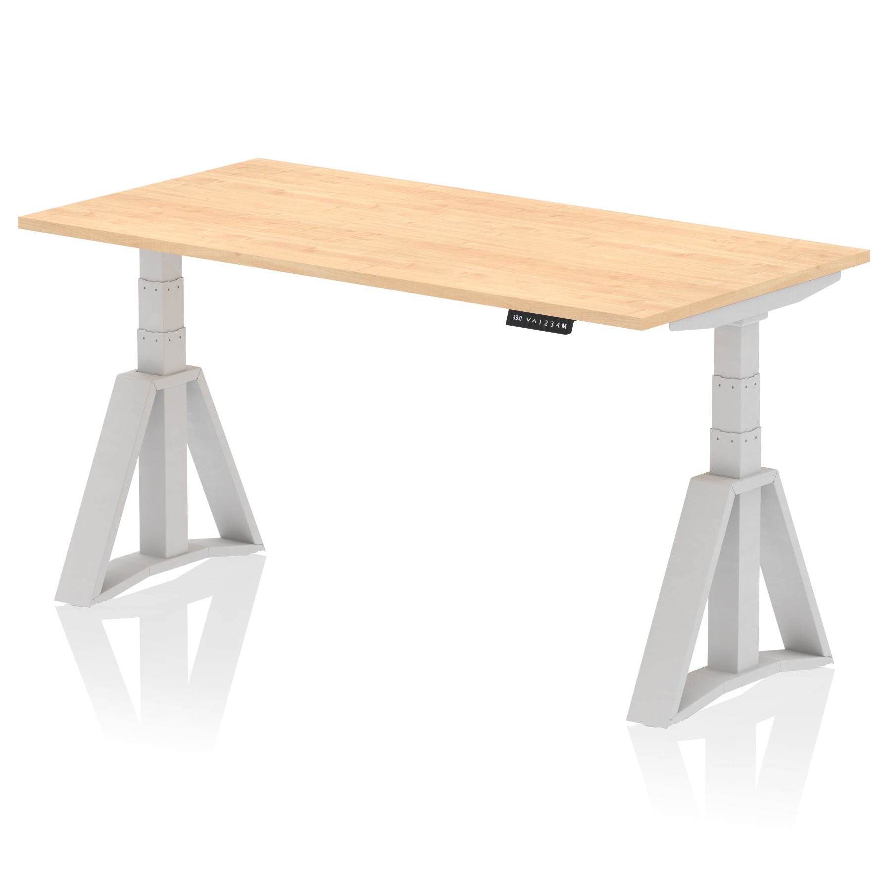 Air Height Adjustable Desk, 1200–1800mm, Multiple Desktop & Leg Colours, MFC & Steel, Self-Assembly, 10yr Warranty, No Cable Ports, Piste Foot – Office Workstation