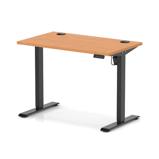 Air Lite Height Adjustable Slimline Desk with Cable Ports, 1000–1600mm, Multiple Top & Leg Colours, Durable MFC, 5 Year Warranty – Office Computer Table