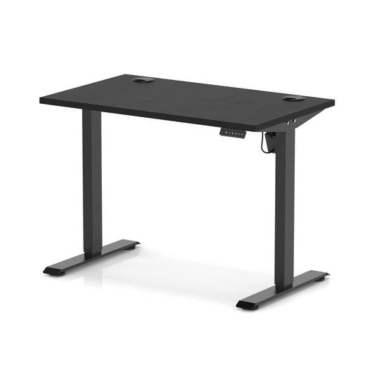 Air Lite Height Adjustable Slimline Desk with Cable Ports, 1000–1600mm, Multiple Top & Leg Colours, Durable MFC, 5 Year Warranty – Office Computer Table