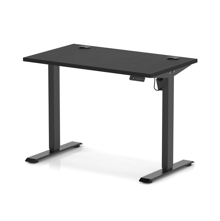 Air Lite Height Adjustable Slimline Desk with Cable Ports, 1000–1600mm, Multiple Top & Leg Colours, Durable MFC, 5 Year Warranty – Office Computer Table