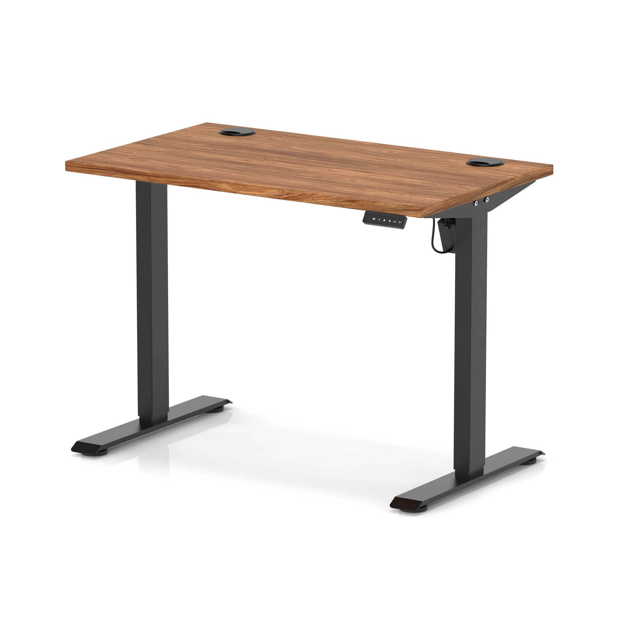 Air Lite Height Adjustable Slimline Desk with Cable Ports, 1000–1600mm, Multiple Top & Leg Colours, Durable MFC, 5 Year Warranty – Office Computer Table