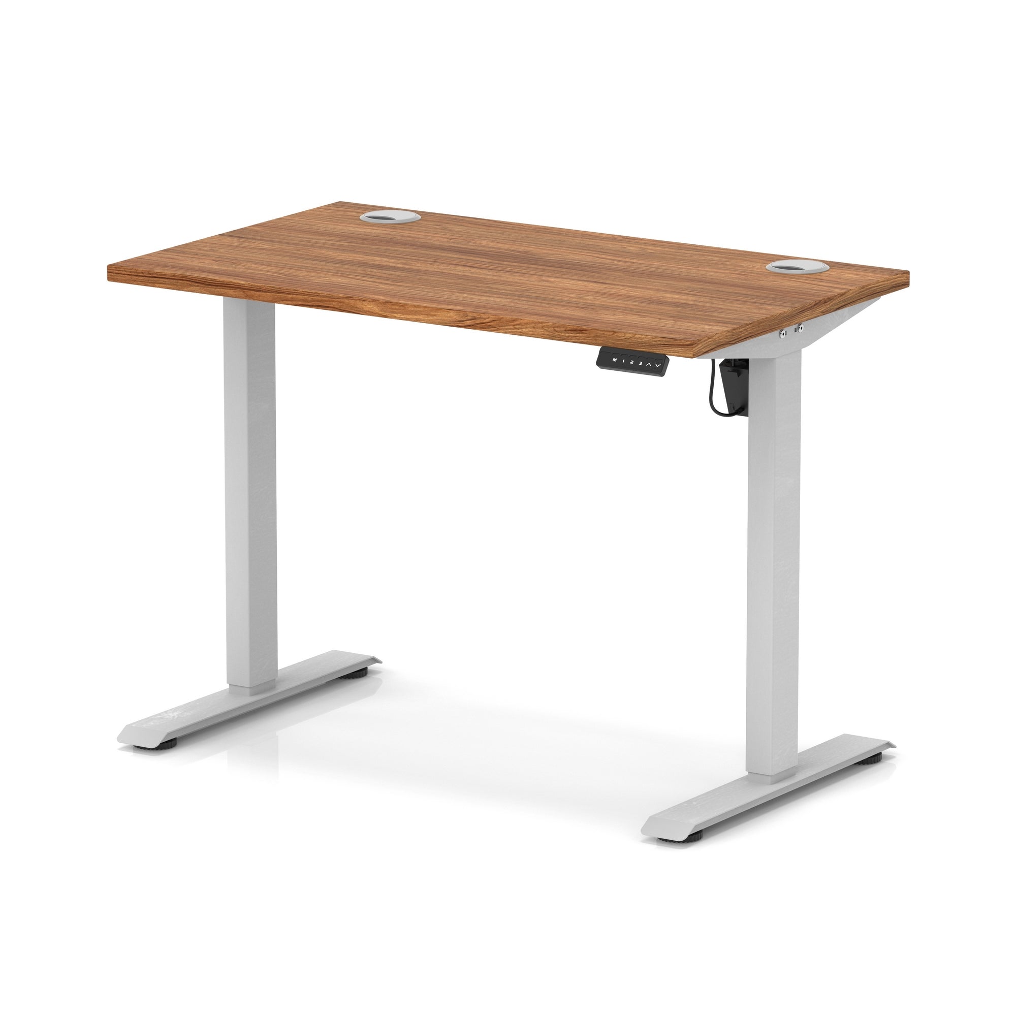 Air Lite Height Adjustable Slimline Desk with Cable Ports, 1000–1600mm, Multiple Top & Leg Colours, Durable MFC, 5 Year Warranty – Office Computer Table