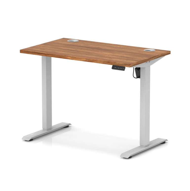 Air Lite Height Adjustable Slimline Desk with Cable Ports, 1000–1600mm, Multiple Top & Leg Colours, Durable MFC, 5 Year Warranty – Office Computer Table