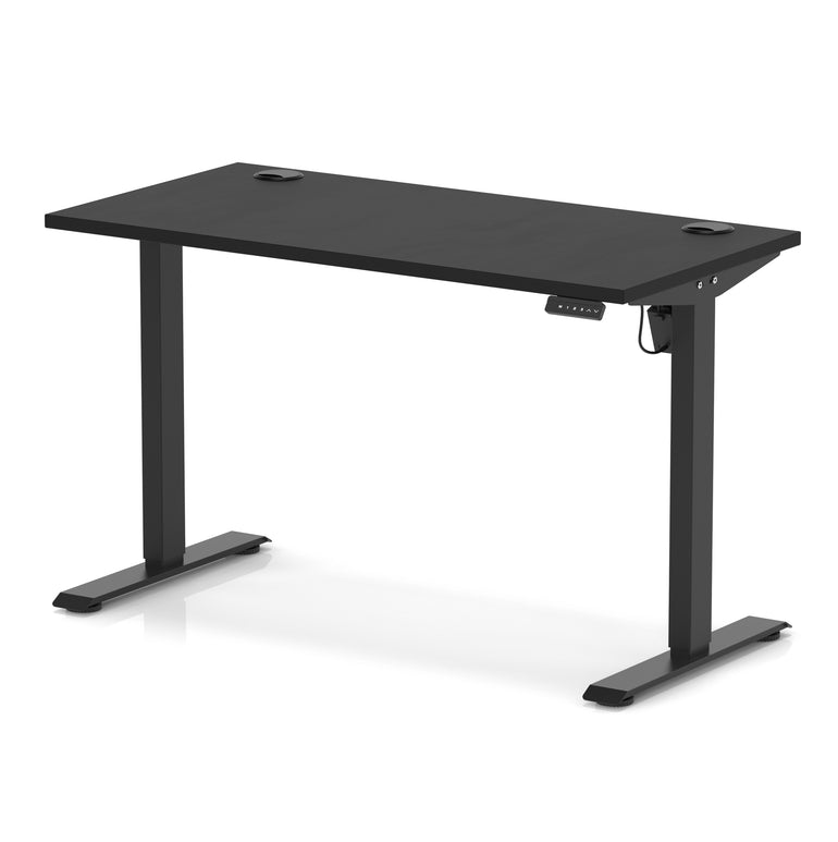 Air Lite Height Adjustable Slimline Desk with Cable Ports, 1000–1600mm, Multiple Top & Leg Colours, Durable MFC, 5 Year Warranty – Office Computer Table