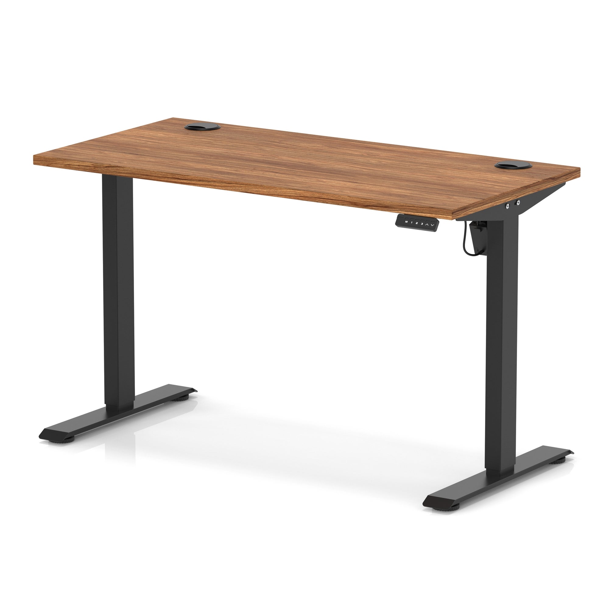 Air Lite Height Adjustable Slimline Desk with Cable Ports, 1000–1600mm, Multiple Top & Leg Colours, Durable MFC, 5 Year Warranty – Office Computer Table
