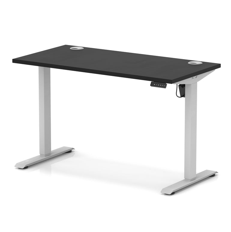 Air Lite Height Adjustable Slimline Desk with Cable Ports, 1000–1600mm, Multiple Top & Leg Colours, Durable MFC, 5 Year Warranty – Office Computer Table