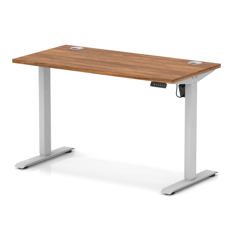 Air Lite Height Adjustable Slimline Desk with Cable Ports, 1000–1600mm, Multiple Top & Leg Colours, Durable MFC, 5 Year Warranty – Office Computer Table